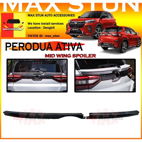 PERODUA ATIVA TOYOTA RAIZE DAIHATSU 2021 ROCKY MID WING CENTRE SPOILER