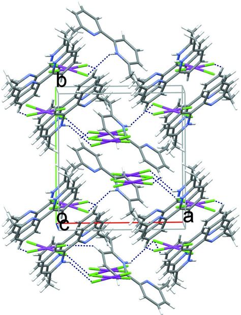 Crystal Packing Diagram For The Title Compound Hydrogen Bonds Are