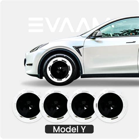 Evaam® Wheel Cover Hubcap For Tesla Model Y Gemini Wheels 2020 2023 4pcs Evaam