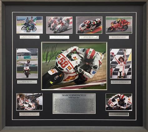 Marco Simoncelli Signed Tribute Collage - Autographed Collectables