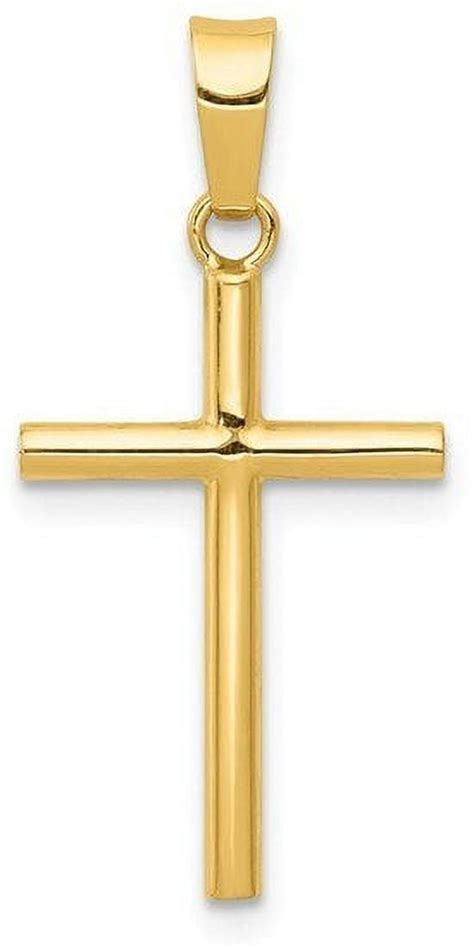 14k Yellow Gold Polished Cross Pendant Xr1410