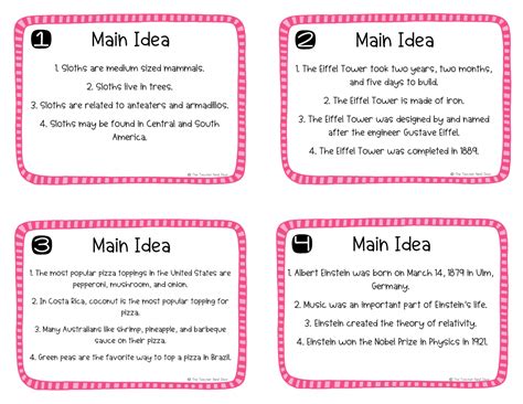 Main Idea And Details Game