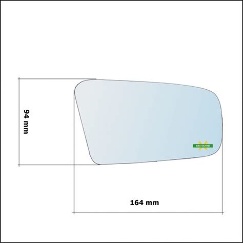 Vetro Specchio Retrovisore Cromato Lato Sx Guidatore Per Mazda 323 F IV