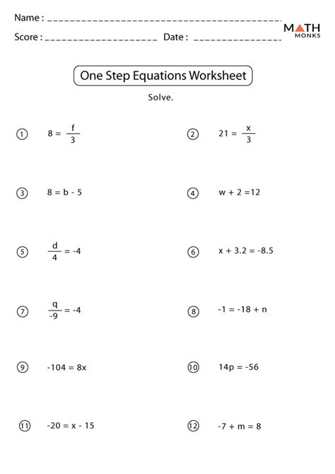 What Is A One Step Equation