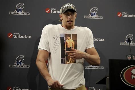 49ers George Kittle Wears Shirtless Jimmy Garoppolo T Shirt