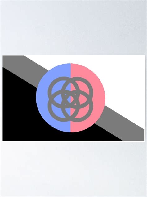 Anomalys Plural Pride Flag Interlocking Circles Symbol Poster By