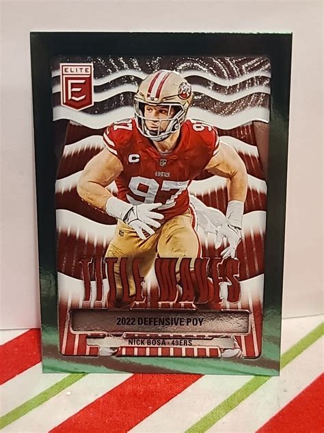 Panini Donruss Elite Title Waves Tw Nick Bosa Green Parallel