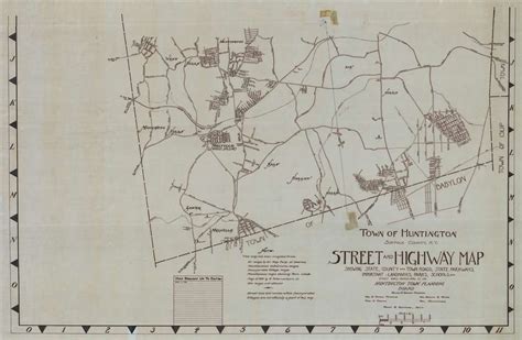 Town Of Huntington Suffolk County Ny Street And Highway Map Showing