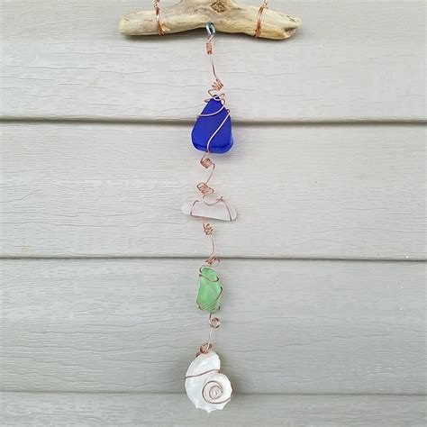 Coastal Elegance Sun Catchers Driftwood Sea Glass And Sea Treasures Su