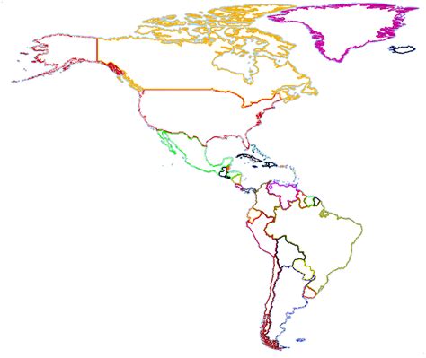 Mapa De America Con Division Politica Sin Nombres Par V Nbkomputer