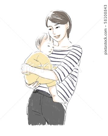 Woman Holding A Baby Sketch