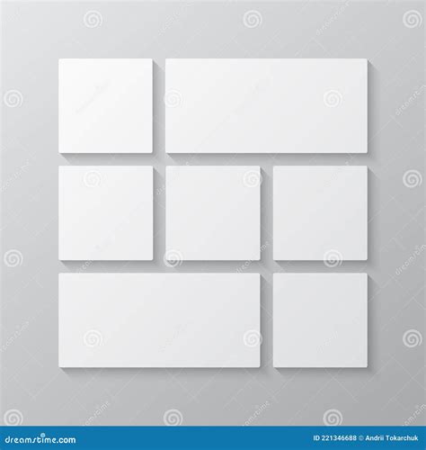 Template Collage Of Seven Frames Images Photos Stock Vector