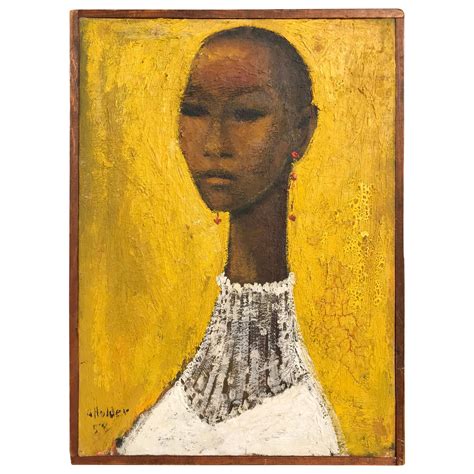 Small Geoffrey Holder Painting 1958 At 1stdibs Geoffrey Holder Art