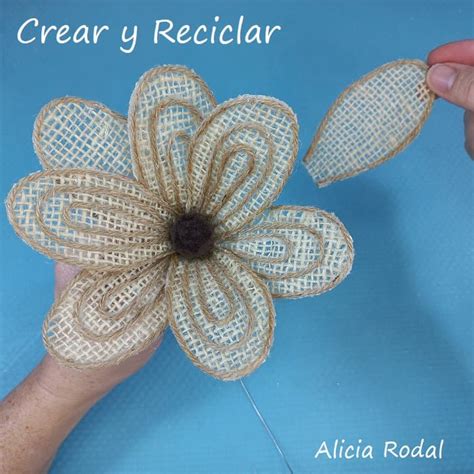 Técnica Fácil Para Hacer Flores Con Tela De Saco Y Yute Manualidades