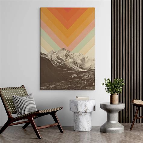 Leinwandbild Retro Berglandschaft Bodart Wall Art De