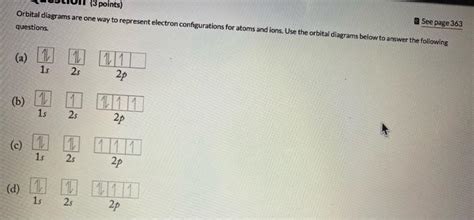 Solved Orbital Diagrams Are One Way To Represent Electro