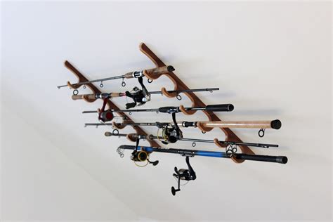 Fishing Rod Rack Wall / Ceiling Mounted Organizer Birch - Etsy