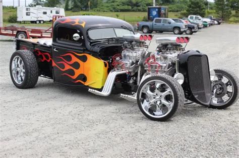 1937 Ford Pickuphot Rodstreet Rodtwin Blown Engines For Sale