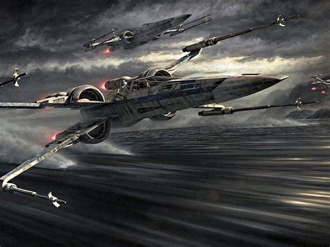 Star Wars Episode The Force Awakens X Wing Artwork By Jerry X Wing