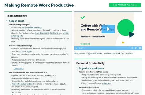 Wrike Best Practices Making Remote Work Productive