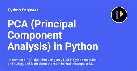 Pca Principal Component Analysis In Python Ml From Scratch 11