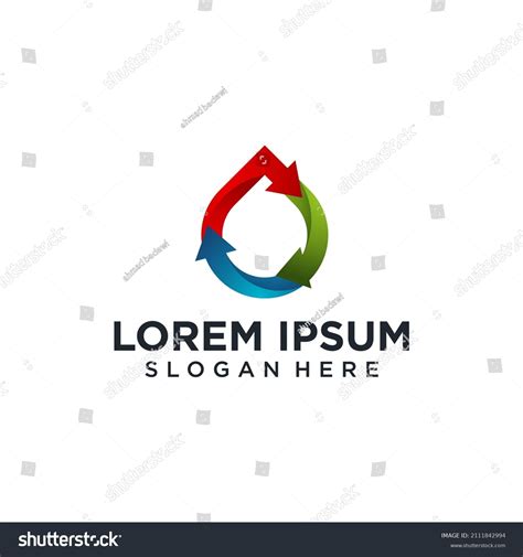 water arrow logo design vector stock vector royalty