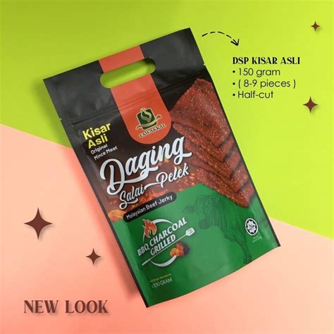 Halal Daging Salai Pelekmalaysian Beef Jerky Ready Stock Shopee