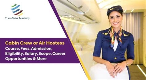 Cabin Crew Or Air Hostess Course Fees Admission Eligibility