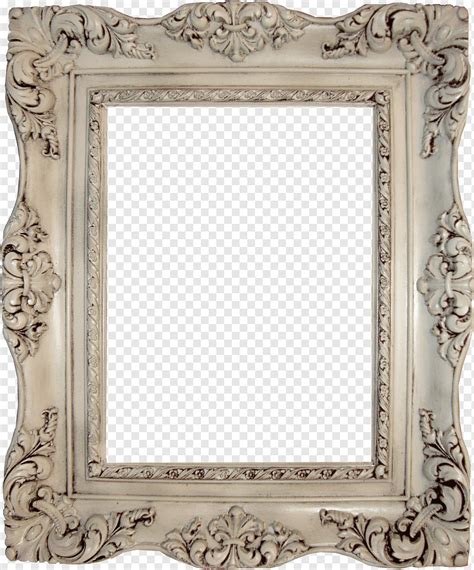 Square Gray Wooden Frame Frame Antique Vintage Clothing Table Mirror