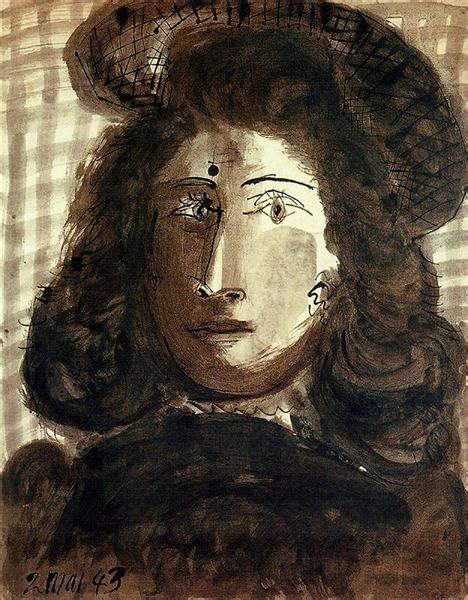 Woman With Hat 1943 Pablo Picasso