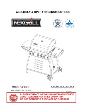 Fillable Online Assembly Operating Instructions Fax Email Print