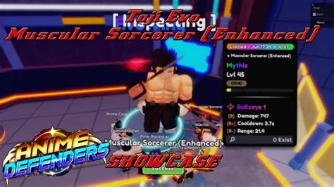 Toji Evo Muscular Sorcerer Enchance Showcase Anime Defender Youtube