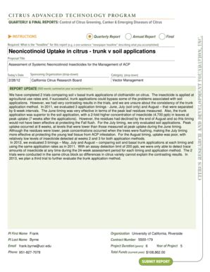 Fillable Online Research Citrusrdf Neonicotinoid Uptake In Citrus