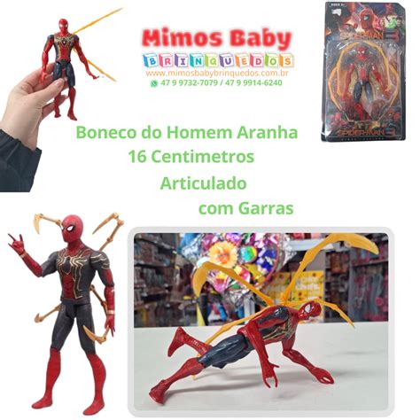 Boneco Do Homem Aranha 16 Centimetros Articulado Garras