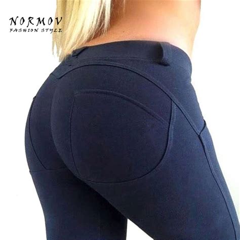 Normov 4 Color Womens Push Up Hip Leggings Fashion High Waist Big Ass