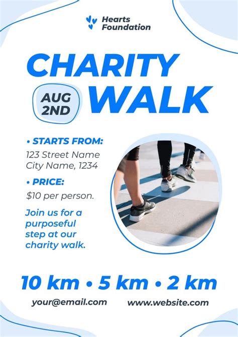 Customize For Free This Hand Drawn Charity Walk Poster Template