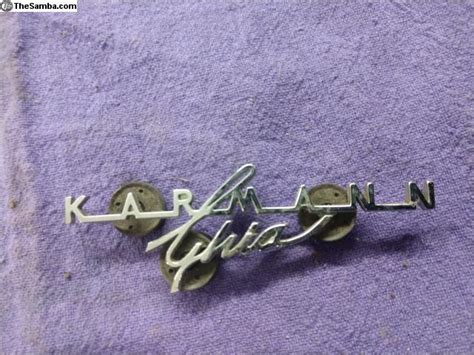 TheSamba VW Classifieds Karmann Ghia Dash Emblem Script