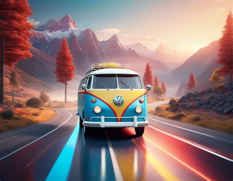 Colorful Vw Bus Ai Generated Artwork Nightcafe Creator