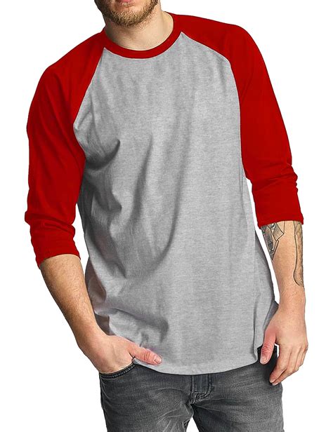 Pro Club Mens 3 4 Sleeve Baseball Raglan Active Cotton T Shirts