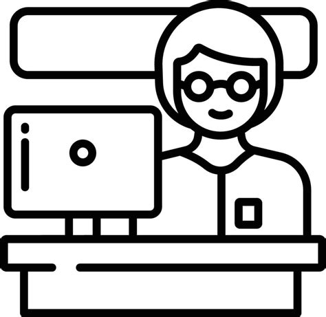 Information desk outline illustration 45283987 Vector Art at Vecteezy