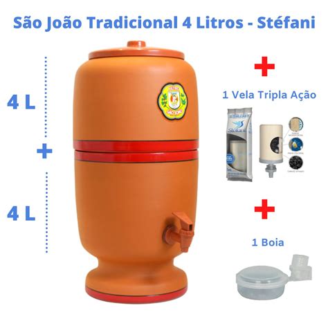 Filtro De Barro Para Gua S O Jo O Tradicional Litros Vela Tripla