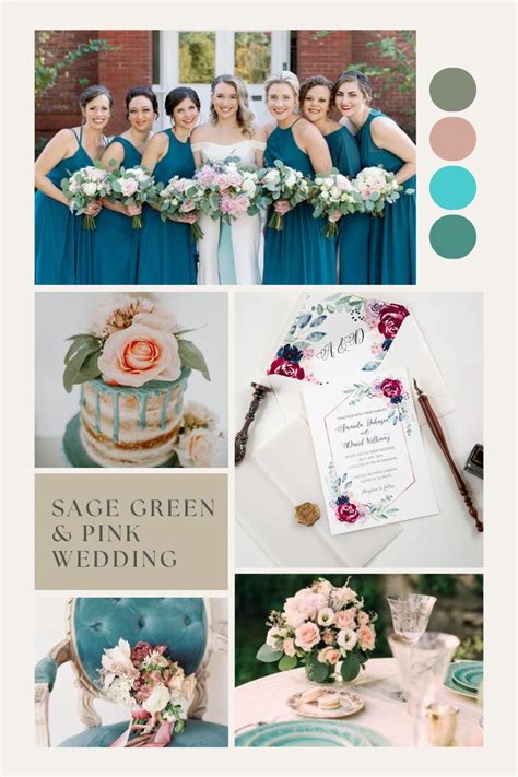 The Perfect Pair Gorgeous Sage Green And Pink Wedding Color Trends