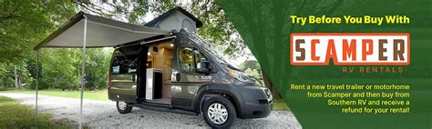 Scamper RV Rentals in Atlanta & McDonough, Class B Vans & Travel Trailers