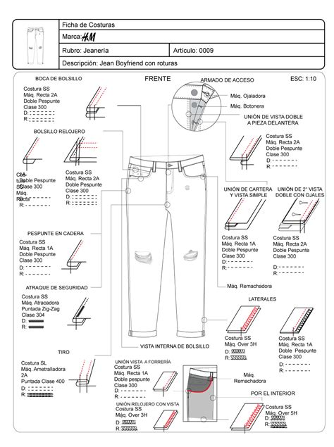 Tech Pack Jean Fichas T Cnicas H M Behance