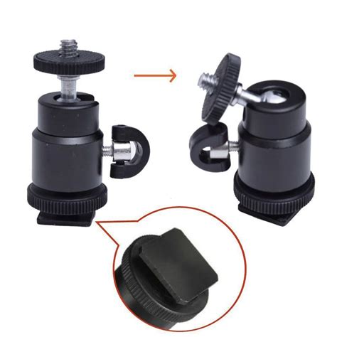 Camera Tripod Mount LED Flash Light Bracket Holder Stand Hot Shoe Ball Head Adaptor Rack