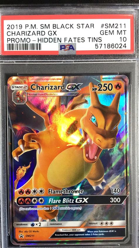 2019 Pokemon Sm Black Star Promo Sm211 Charizard Gx Hidden Fates Tins