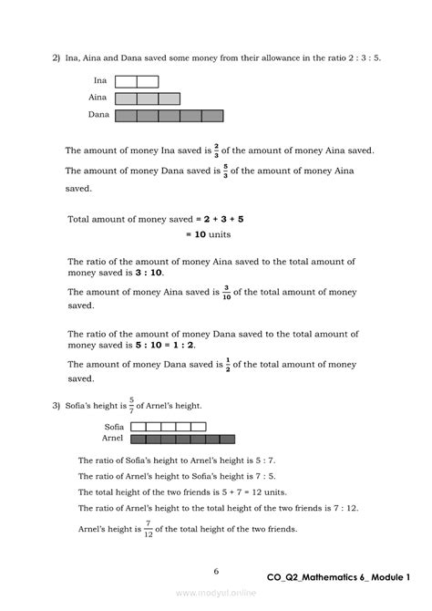 Math 6 Quarter 2 Module 1 Relating Fraction And Ratio Grade 6 Modules