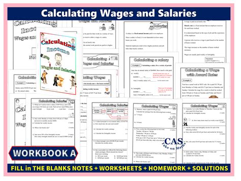 Financial Math Calculating Wages And Salaries Workbook Exit