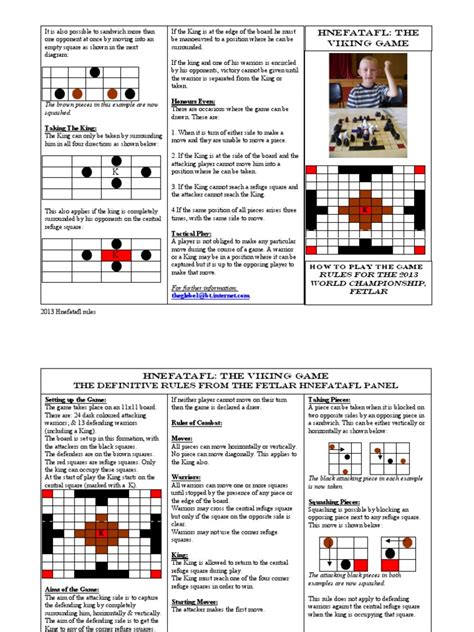 Hnefatafl Rules Vikings Competitive Games