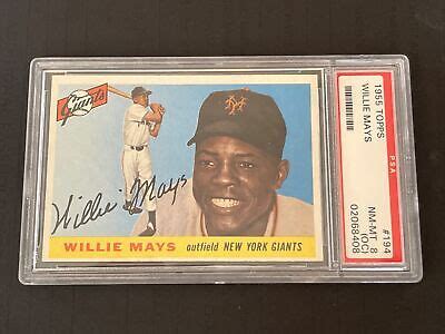 Topps Willie Mays New York Giants Psa Oc Ebay